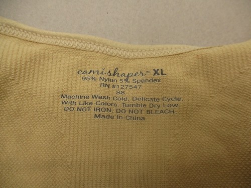 Camishaper Größe XL Damen beige Stretch ungefüttert Pull-On schmal formendes Tanktop 7T - Bild 3 von 5