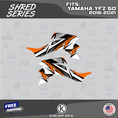 Graphics Kit for Yamaha YFZ 50 YFZ50 (All Years) Shred Series - orange - Picture 2 of 6