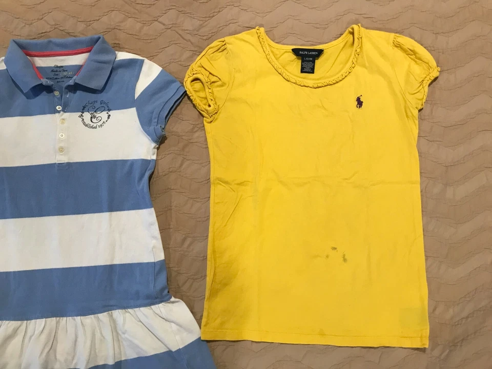 Lote de 3 piezas Camisas Vestido Niñas Talla 12-14 Chaps Ralph Lauren CONVERSE Foto 2 de 4