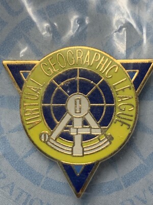 VIRTUAL WORLD Insignia Pin The Virtual Geographic League(TM) 