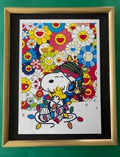 DEATH NYC Signed Large 16x20 Framed SNOOPY SCHULZ COA MURAKAMI Graffiti PopArt