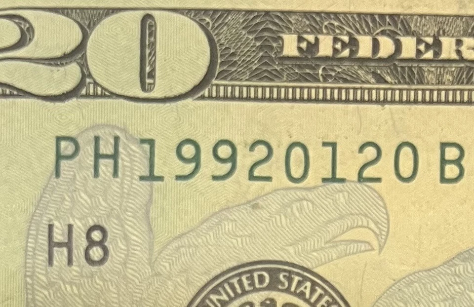 2017 A $20Bill  Birthday January 20 1992 (19920120)1992/01/20Fancy Serial Number - Image 2 of 4