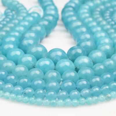 Blaue Jade Perlen Runde Kugel gems,1 Strang(39~40cm) 4mm 6mm 8mm 10mm 12mm