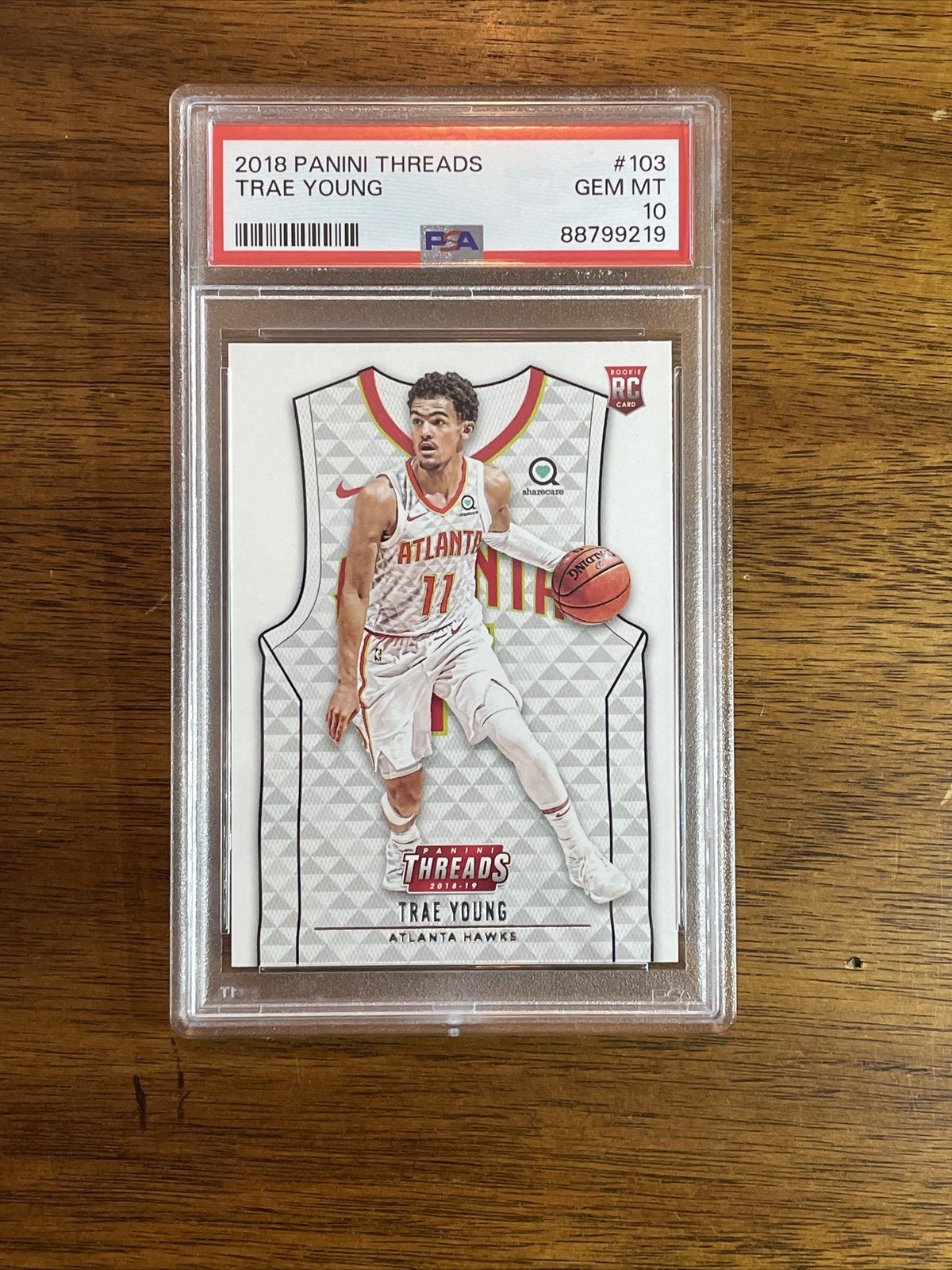 2018 Panini Threads Trae Young Rookie PSA 10 Gem Mint #103