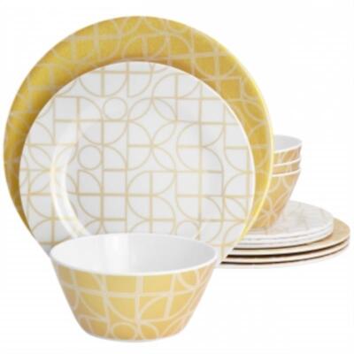 Laurie Gates California Designs Summer Bloom 12 Piece Melamine