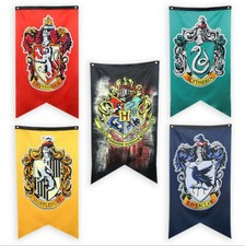 Harry Potter Banner Magic Hogwarts Flag Gryffindor Slytherin Ravenclaw Hufflepuf