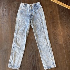 Vintage CHIC KIDS acid washed jeans; 80s 90s; Size 25 x 27; Vintage Denim