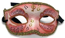 Venetian Eye Mask Pink Music Score Halloween Masquerade Prom Party Costume