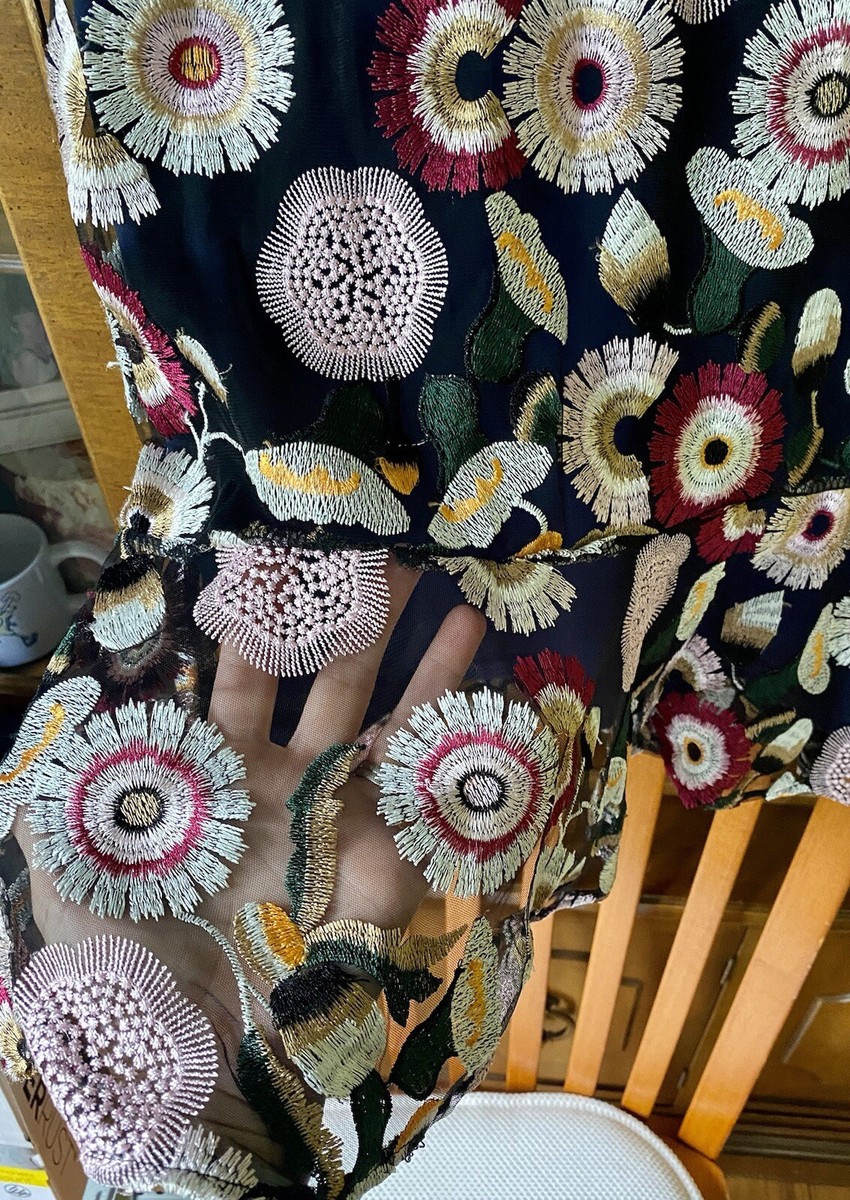 Sam Edelman Mesh Embroidered Floral Short Dress New Without Tag $148 | eBay