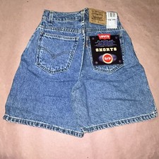 Vintage 1990  s Levis Girls Denim Shorts, Deadstock NWT, Size 14