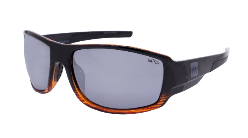 Fintech FTS-Tiger-204P Gloss Black Amber Crystal Fade Silver Mirror Sunglasses