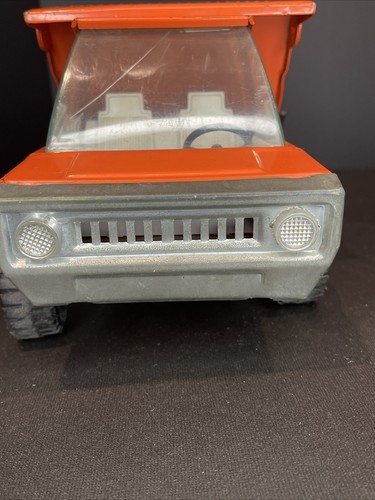Vintage - Buddy L - Orange Dump Truck - All Original Pressed Steel - Picture 12 of 13