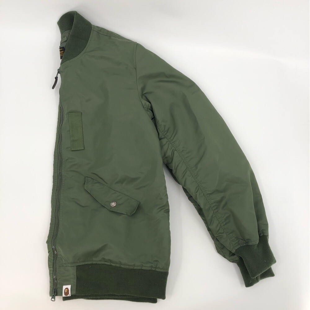 新品未使用 a bathing ape MA1型 zipアップジャケット A BATHING APE MA1 Jacket black L Used | eBay