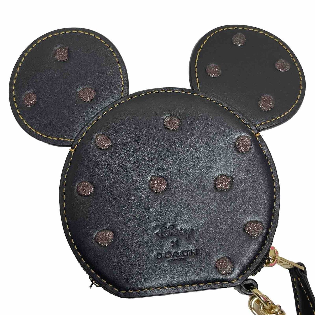 Disney x Coach Collab Mickey Mouse Coin Zip Purse Black Disney x Coach Collab Mickey Mouse Coin Zip Purse Black
