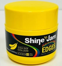 AMPRO PRO Shine 'n Jam Rainbow Edges Banana Pudding Extra Hold Extra Shine 4oz 