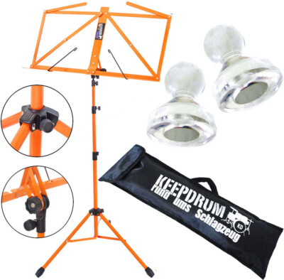 keepdrum MUS3OR Notenständer Orange + 10 Magnete