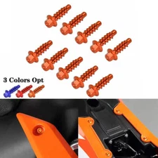 10Pcs CNC Aluminum Self Tapping Screw Bolts Kit For KTM EXC EXCF XC XCF XCW SX S