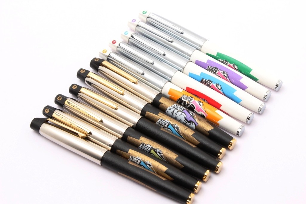 Pack Of 10 Fellowship Eyedropper Fountain Pens Designer Barrel Steel