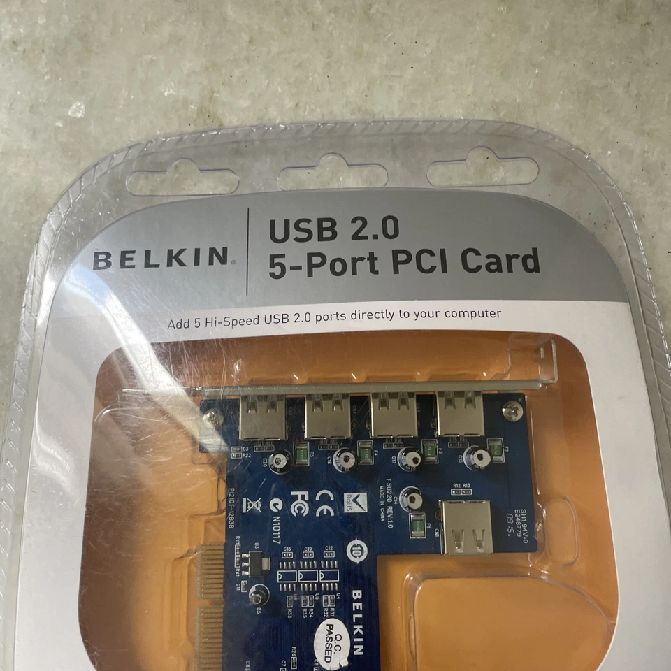 BELKIN USB 2.0 5-PORT PCI CARD - NIB - 1 Internal/4 External ~ Brand New! - Image 2 of 4