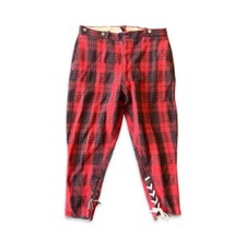 Vintage 50s Buffalo Plaid Wool Pants Emergency Garment 34 260