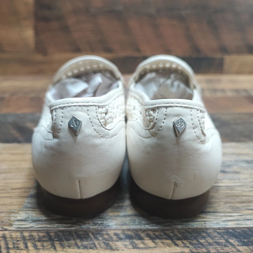 Sam Edelman 女式 Leora 象牙色皮革乐福鞋平底鞋 6 码 — 第 4/4 张图片