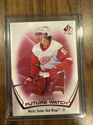 Moritz Seider - Limited Red Future Watch - 2021-22 SP Authentic Hockey (135)