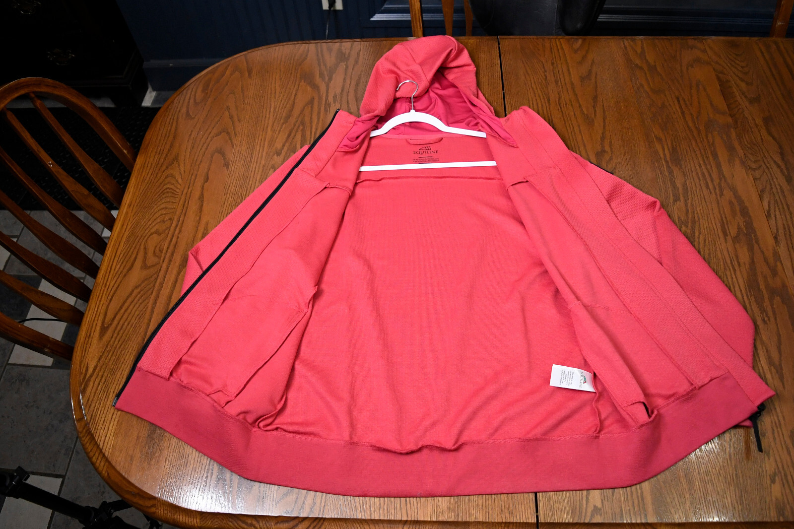 Equiline, New, Full Zip Tech Sweatshirt coat jacket ladies XXL red pink peach