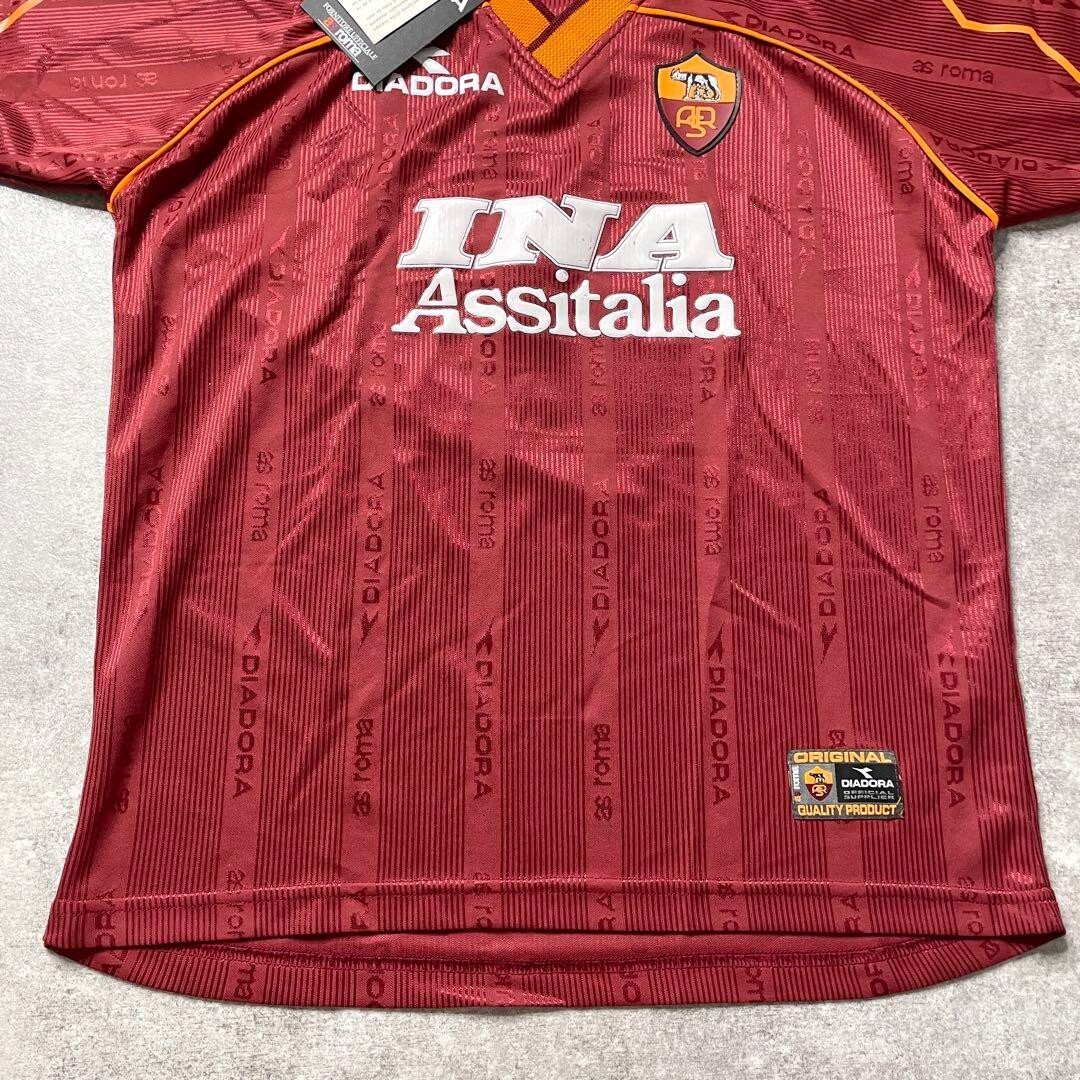 BNWT BATISTUTA #9 1999 2000 ROMA ORIGINAL HOME JERSEY USED DIADORA 