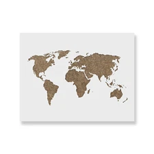 World Map Stencil - Durable & Reusable Mylar Stencils