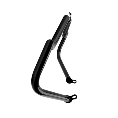 Black/Chrome 1 1/4" Mustache Engine Guard Highway Crash Bar For Harley - View #12