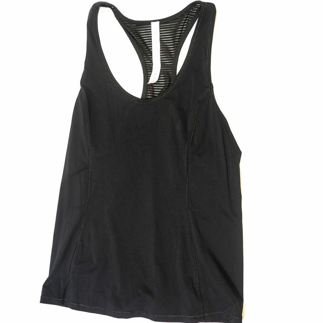 Lululemon Women's Goal Crusher Sheer Stripe Racerback Athletic Tank Top Shirt 8 | eBay