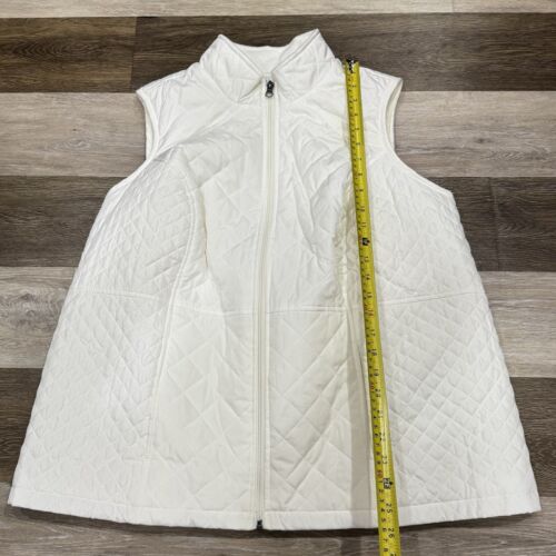 NWT! Croft & Barrow Quilted Vest Women’s Sz 1X Coconut White Sleeveless Zip - Picture 2 of 10