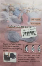 Maternity Pillow Washable Zippered- Adjustable, White. See Pictures For Details.