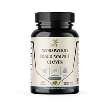 Wormwood Black Walnut Clove Wormwood herb Extract Combination 120 Capsules