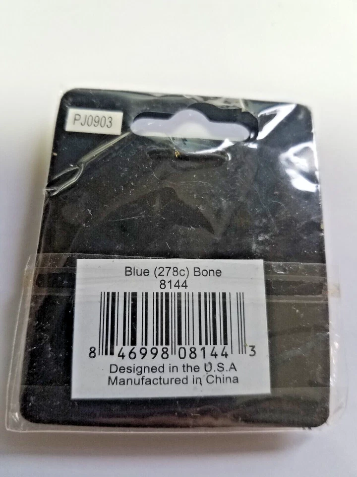 New Old Stock Blue Metal Bone Rhinestone Pet Collar Charm by Top Paw(R) #PJ0903 Foto 2 de 4