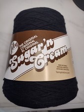 Lily Sugar'n Cream Cotton Yarn Cone - Black NEW 14 oz