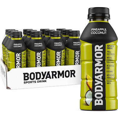 BODYARMOR Sports Drink Sports Beverage, Pineapple Coconut, 16 Fl Oz (Pack of 12)