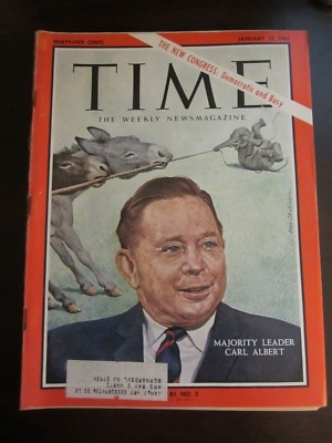 Time Magazine January 1965 Majority Leader Carl Albert New Congress (G) N