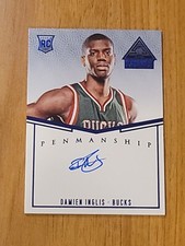 2014-15 PANINI PARAMOUNT DAMIEN INGLIS BLUE PARALLEL 🔥ROOKIE AUTO 13/49 BUCKS
