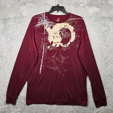 J Ferrar Thermal Shirt Mens XLT Tall Red Graphic Ram Long Sleeve