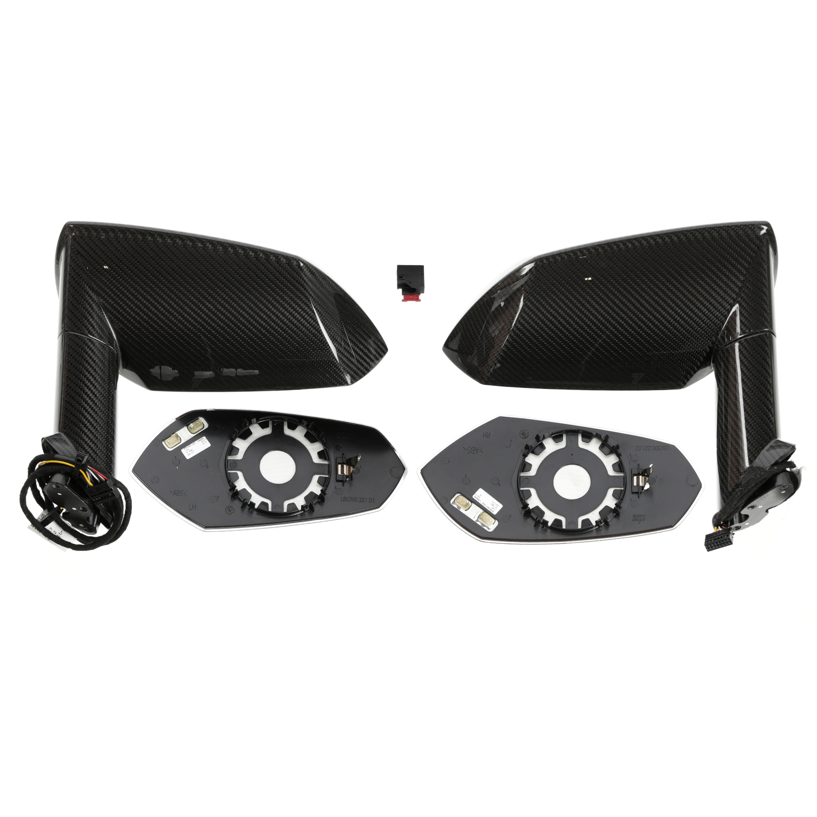 Lamborghini Aventador Direct Replacement Carbon Fiber Mirror Kit  