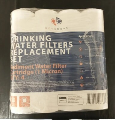 Aquaboon 4 PACK 10''x2.5'' Sediment Water Filters Drinking water READ