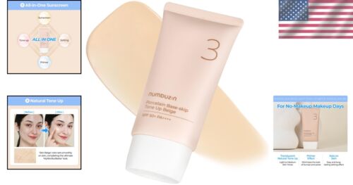 3-in-1 Tinted Sunscreen & Primer - Lightweight Tone-Up Cream for All Skin Types - Picture 2 of 10