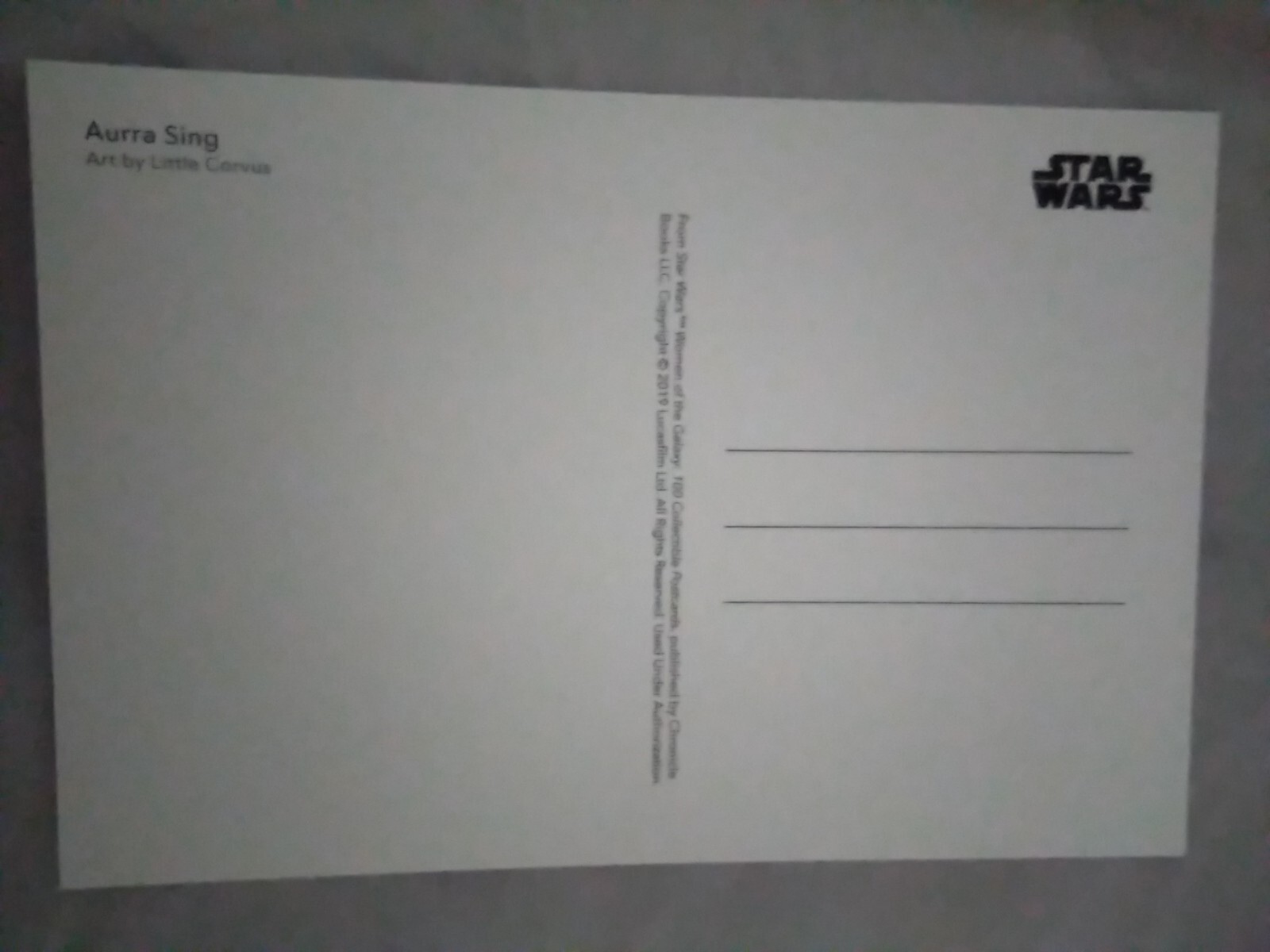 Star Wars Aurra Sing Art Postcard