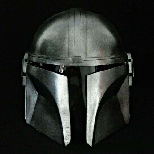 Mandalorian Helmet Mask Black Star Wars Series Cosplay Steel Wearable Warrior