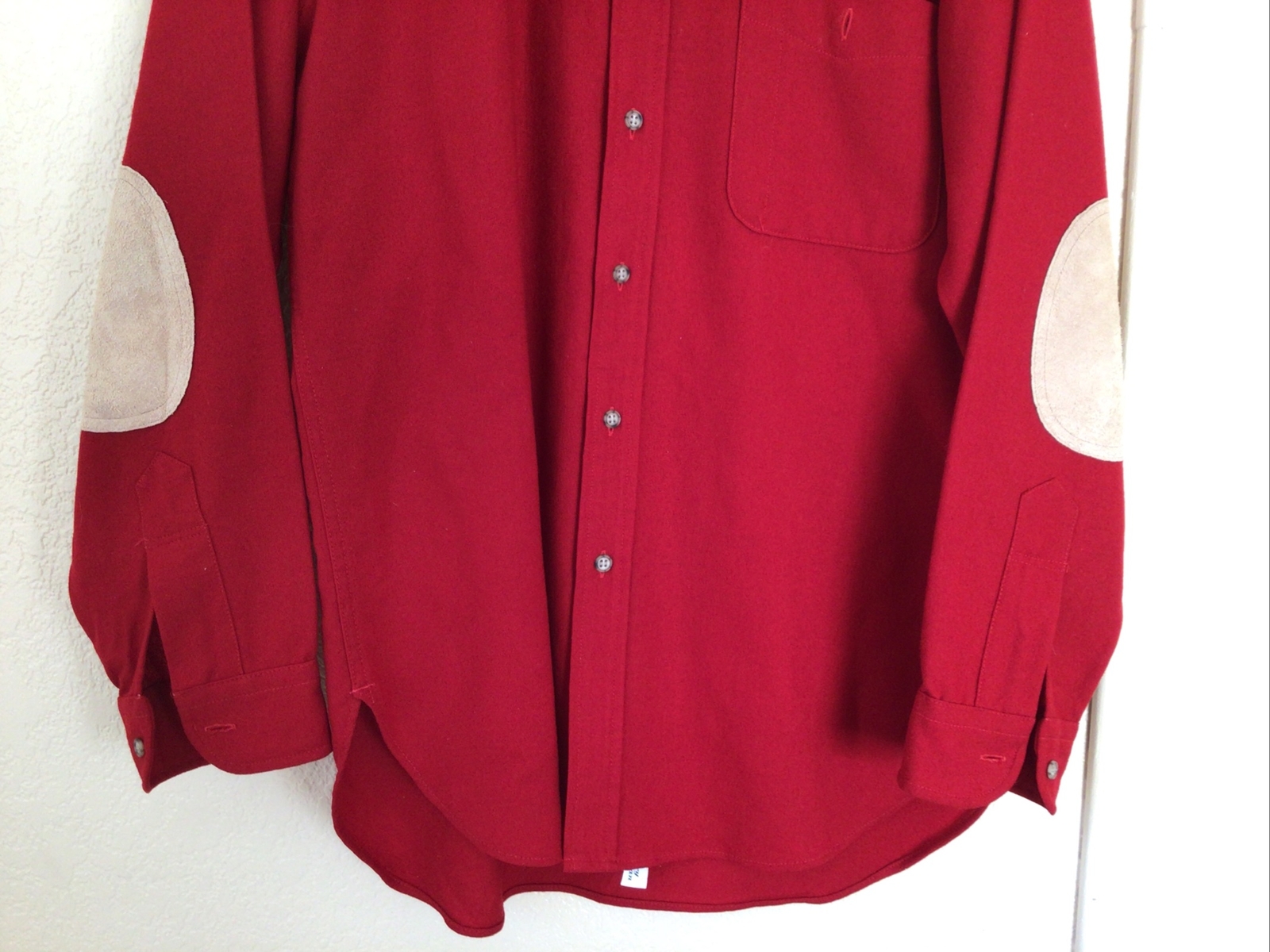 Pendleton Vintage Men Wool Button Front Shirt Red… - image 4