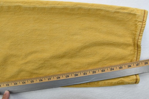 Levi's 501 Men's Jeans Size 42 X 27 Button Fly Denim Mustard Yellow -Flaws- - Picture 18 of 20