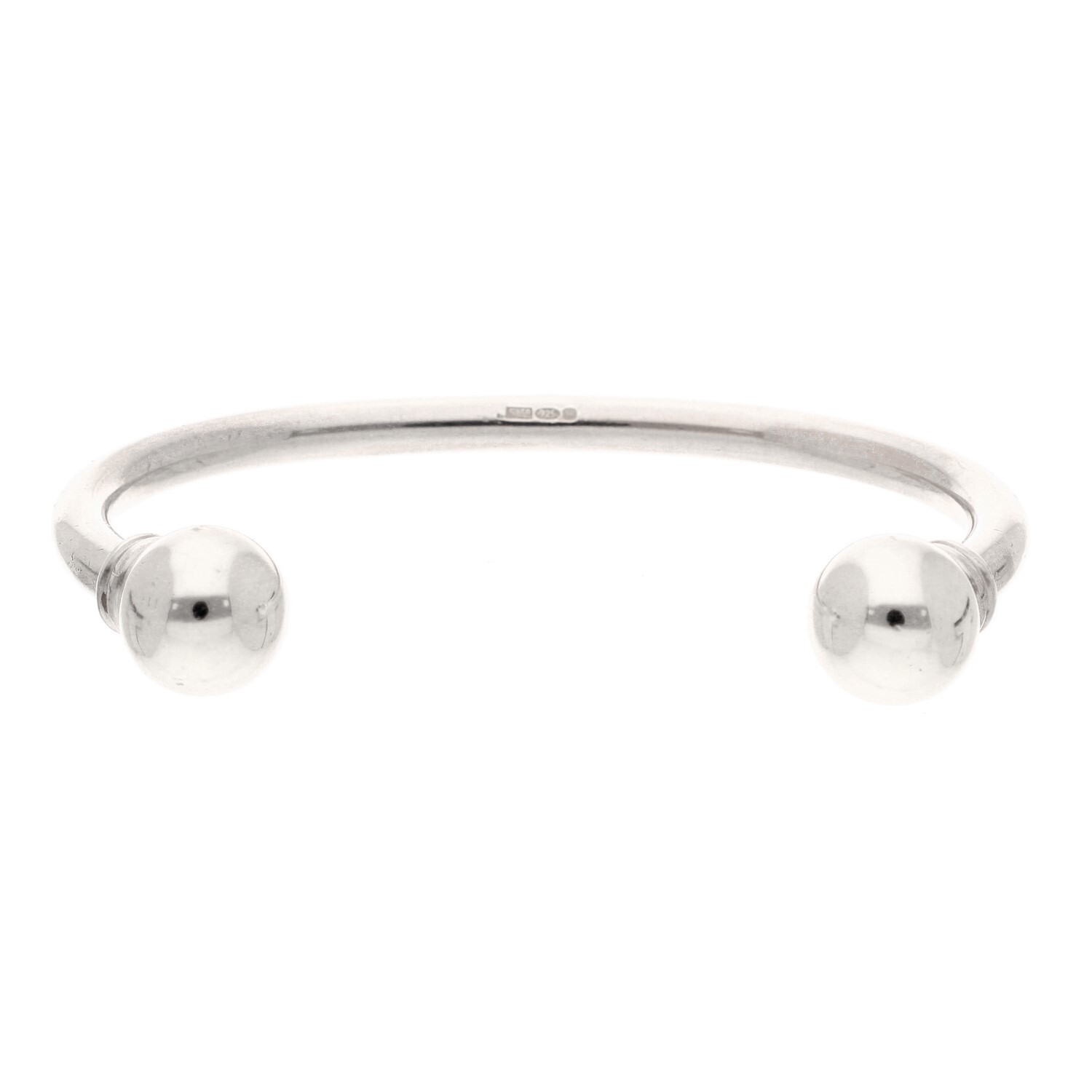 Sterling Silver 5.5"" Child's Torque Bangle (4mm Wide & 10mm Widest)