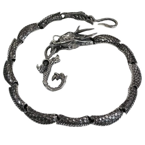 Sterling Silver Dragon Wallet Chain - Picture 3 of 5