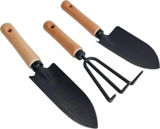 Garden Tool Hand Trowel,Rake,Cultivator,Weeder Tools With Wooden Handle